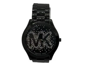 MICHAEL KORS SLIM RUNWAY MK-3589 WOMEN'S BLACK STAINLESS STEEL WATCH (EPJ027297) - Picture 1 of 10