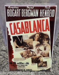 Casablanca Stil 3 Filmposter AD 2" x 3" Kühlschrank Spind MAGNET - Bild 1 von 3