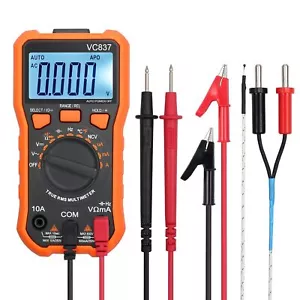 6000-Count Auto Multimeter - AC/DC Tester, TRMS, Temp, NCV, Continuity, Clips - Picture 1 of 9