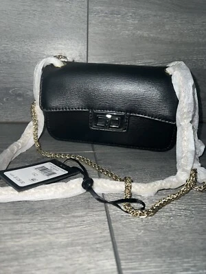 Bolso Bandolera DKNY Jojo Mini Solapa Color Negro Foto 1 de 4