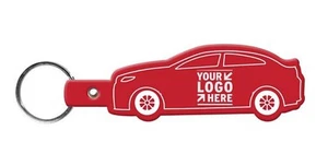 250 Personalized Car Shaped Flexible Key Tags Printed with Logo / Message - Picture 1 of 8