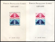 LEVANT 1942 Yvert BLOCK 1A,B * sehr schön (I3309