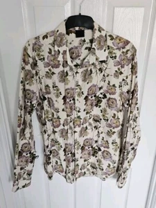 Men's Stone Floral Asos Shirt Size Large - Picture 1 of 5