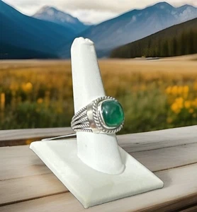 Brighton COLOR CLIQUE Rope Gem Ring Size 9 Green Agate List $68 NWT - Picture 1 of 1