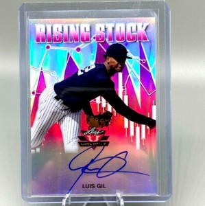 LUIS GIL 2020 Leaf Valiant RISING STOCK PINK on card AUTO #12 /15    RC YANKEES