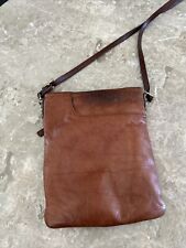 Brown Soft Leather Purse Cross Body Bag Shoulder Strap Handbag Brown