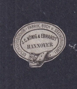Germany Poster Stamp EBHARDT BOOK PRINTING HANNOVER - Picture 1 of 1