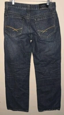 Baileys Pt Jeans Mens 32x30 Blue Dark Wash Whiskered Thick Stitch Y2K Black - Image 1 of 4
