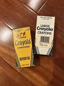 Vintage Crayola Bulk Crayons Orange And Gray 12/Box Non Toxic - Picture 1 of 5
