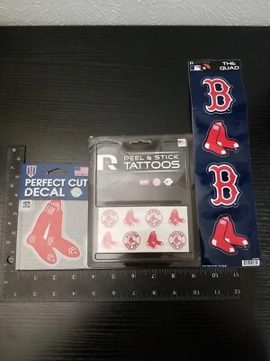 Rico Industries Peel and Stick Tattoos Boston Red Sox & Decal/Sticker lot - Image 1 of 4