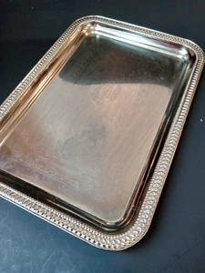 Bandeja para servir de metal Southern Hospitality 11x7,6" tono plateado (tal cual) - Imagen 1 de 8