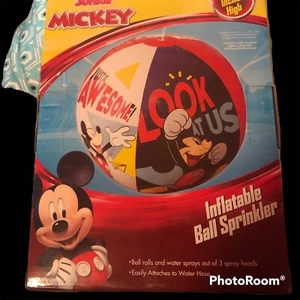 Disney Jr Inflatable Ball Sprinkler 28” Water Toy Spring Summer Kid Fun - Picture 1 of 2