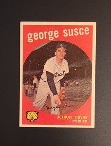 1959 Topps #511 George Susce - Detroit Tigers - High Number  - EX/EX+.