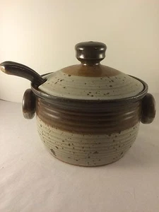 Olla de frijoles de uren de sopa de cerámica de colección con marca única con cuchilla - Imagen 1 de 10