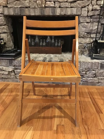 Vintage Mid Century Wood Slatted Folding Chair Cover