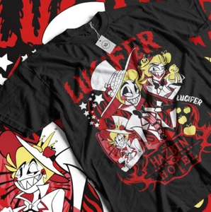 Camiseta Hazbin Hotel Alastor Lucifer Hazbin Hotel Personaje Niña Camisas Todas las Tallas - Imagen 1 de 6