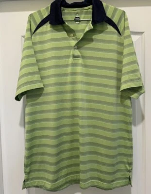 Camisa Polo Hombre Bolle Golf Tech Grande Verde Azul Rayas Rendimiento Azul Marino Foto 1 de 4