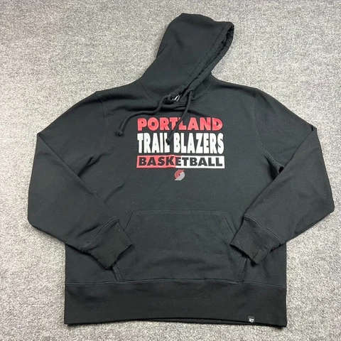 Portland Trail Blazers Hoodie Mens Large Pullover Graphic Hooded Sweatshirt '47 Cover