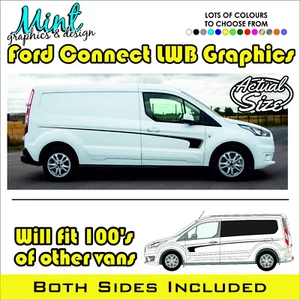 LWB FORD TRANSIT CONNECT COMPATIBLE CÁMPER RAYAS GRÁFICOS CALCOMANÍAS ST 009 - Imagen 1 de 4