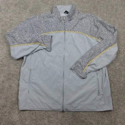 Chaqueta Nike Jordan Para Hombres 3XL Gris AF-1 Cortavientos Cremallera Completa Cuello Simulado Abrigo de Pista Foto 1 de 4