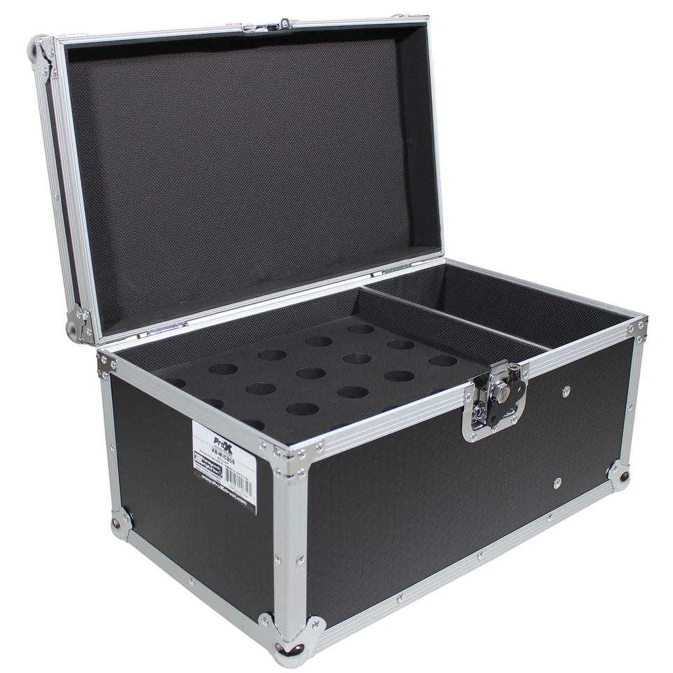 ProX XS-MIC20S Microphone Case Holds 20 Handhelds W/Side Storage - Image 1 of 3