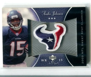 Andre Johnson 2003 Upper Deck Sweet Spot Classics Embroidered Patch Team Logo 🏈 - Picture 1 of 1