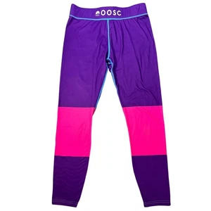 OOSC Damen Base Layer Colorblock Leggings Sporthose Größe L Skifahren Training - Bild 1 von 13
