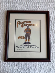 1926 Fighting Gators Official Program University of Florida Framed Print - Picture 1 of 5