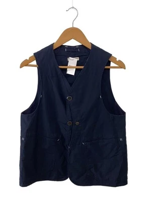 Mens Engineered Garments Engineered Garments Upland Vest S Cotton Navy - Image 1 of 4