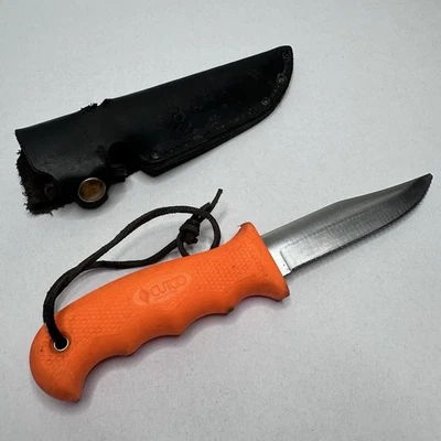 Cutco 5719 JH Hunting Knife Orange Serrated Edge, Fixed Blade, Made in Olean, NY - Image 1 of 4