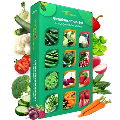 Set Semi Ortaggi 12 Varietà Semi - Semi per Ortaggi - Set Regalo - Immagine 1 di 4