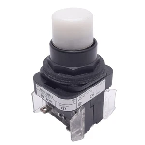 Allen Bradley 800H-QRA24W beleuchteter weißer Drucktaster, 30 mm, 1 Schließer, 600 V 10 A max. - Bild 1 von 9