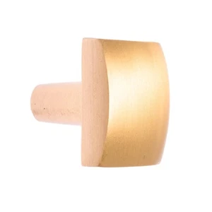 Lane Brass Curved Square Knob - Picture 1 of 2