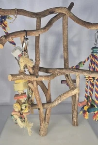 Kanarien Sitzstange kleiner Vogelständer Marmorsockel Handarbeit stabil freistehend - Bild 1 von 8