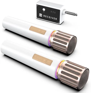Microfono Wireless, Microfono Con Connessione Chip One-To-One, Luci LED Controll - Foto 1 di 12