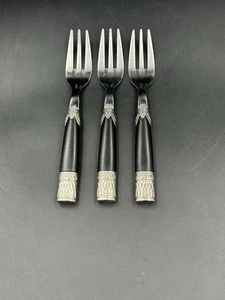 3 Horquillas Inox EME Negro y Plata 18/10 Postre-Aperitivo Italia - Imagen 1 de 4