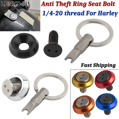 Perno de anillo antirrobo de asiento para Harley Touring Ultra Glide Wide Glide Softail Foto 1 de 4