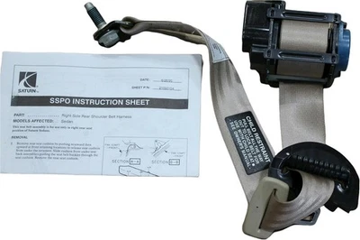 Cinturón de seguridad trasero derecho Saturn serie S 1996 retractor 21051788 fabricante de equipos originales de fábrica Foto 1 de 4