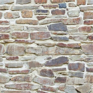 Fototapete Steinmauer Vliestapete Steinwand Beige Braun Wohnzimmer Küche - Bild 1 von 4