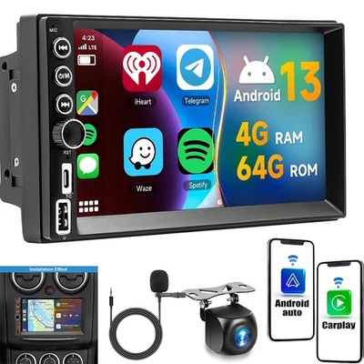 FOR 2007-2016 NISSAN VERSA 7" ANDROID 13 CARPLAY CAR RADIO STEREO GPS WIFI BT - Image 1 of 4