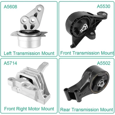 For Cadillac SRX 2010-2016 3.0L 3.6L FWD Engine Motor &Transmission Mount Set Foto 1 de 4