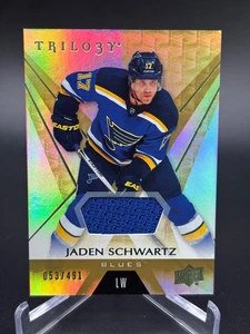2016-17 Trilogy Jaden Schwartz Gold Jersey Relic /491 No. 24 - Picture 1 of 10