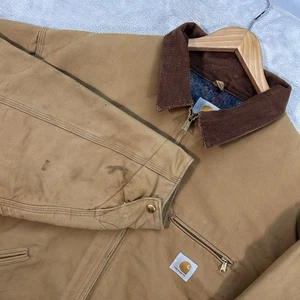 Giacca Carhartt Detroit J001 BRN coperta foderata uomo 2XL tela da lavoro. - Foto 1 di 18