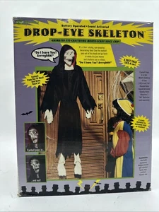 Vintage Fun World Electronic Drop Eye Skeleton Decor Animated Halloween - Picture 1 of 3