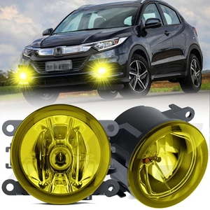 Pair For Honda HR-V 2019-2021 Yellow fog light Halogen Fog Lights Lamps LH+RH - Picture 1 of 11