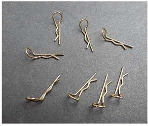 RC Car Truck Buggy (8) Gold Plated Body Snap Clips Pins w/tab pull New Universal - Picture 1 of 1