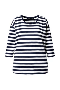 Ulla Popken Damen große Größen Shirt Ringel Oversized Rundhals Langarm 841025 - Bild 1 von 19