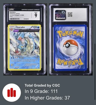 Gyarados 21/98 XY - Ancient Origins Holo Rare Full Art 2015 CGC 9 MINT - Image 1 of 3