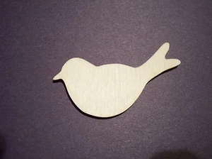 (2) 3.5 Inch Long Wood Lovebird Cutout Wood Bird Cut Out Wedding - Bild 1 von 1