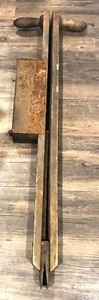 Vintage Antique Hand Corn Seed Planter Wood & metal Farm Tool - Picture 1 of 7